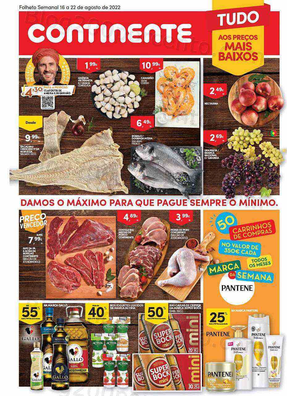 Antevisão Folheto CONTINENTE Bom Dia Promoções de 16 agosto a 22 agosto