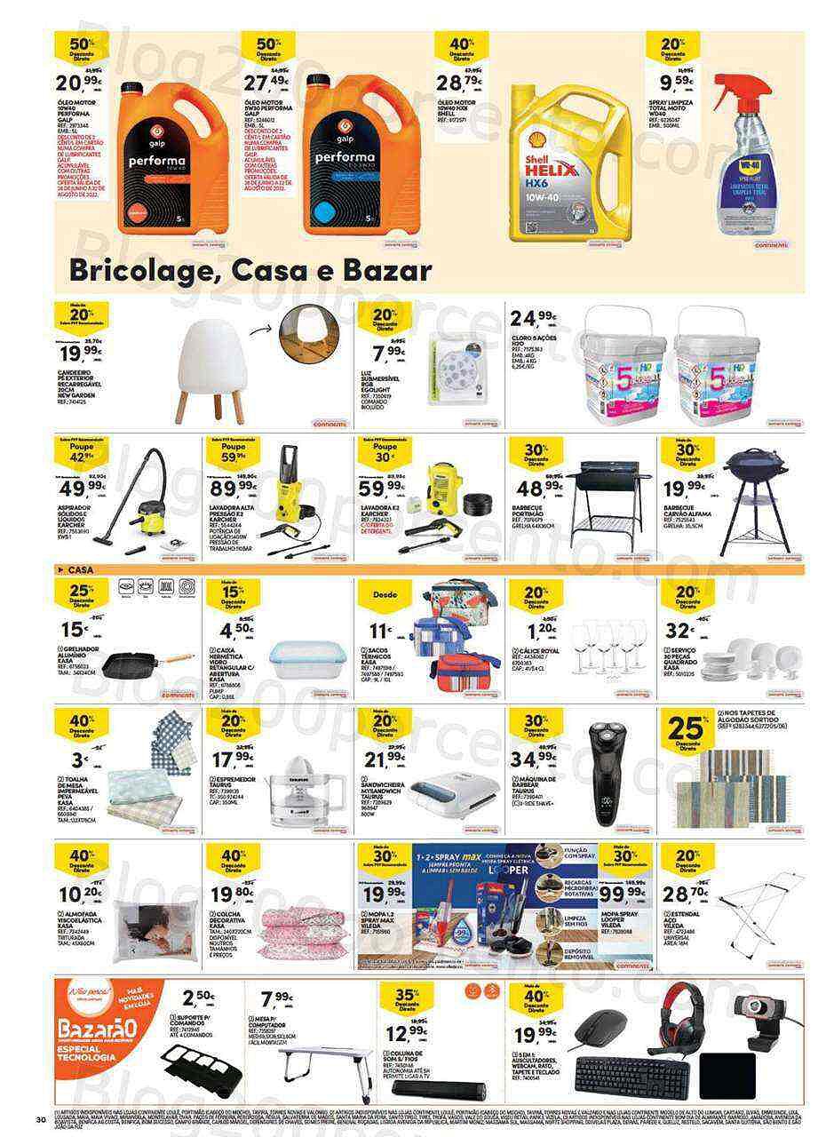 Antevisão Folheto CONTINENTE Bazar Promoções de 16 agosto a 22 agosto