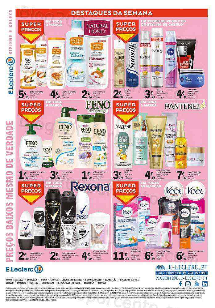 Antevisão Folheto E-LECLERC Promoções de 11 agosto a 17 agosto