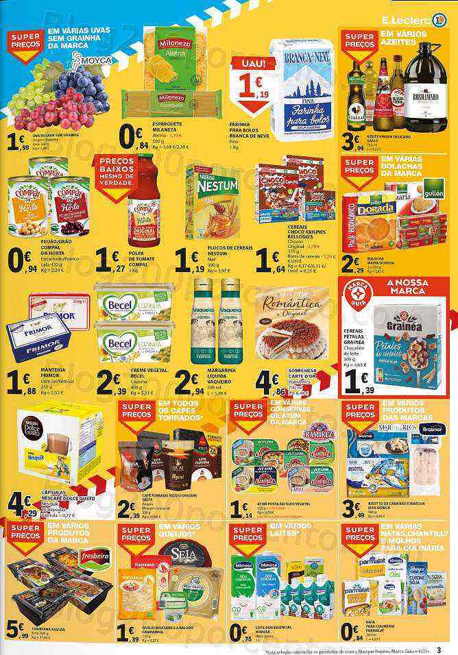 Antevisão Folheto E-LECLERC Promoções Fim de Semana - 19 a 21 agosto