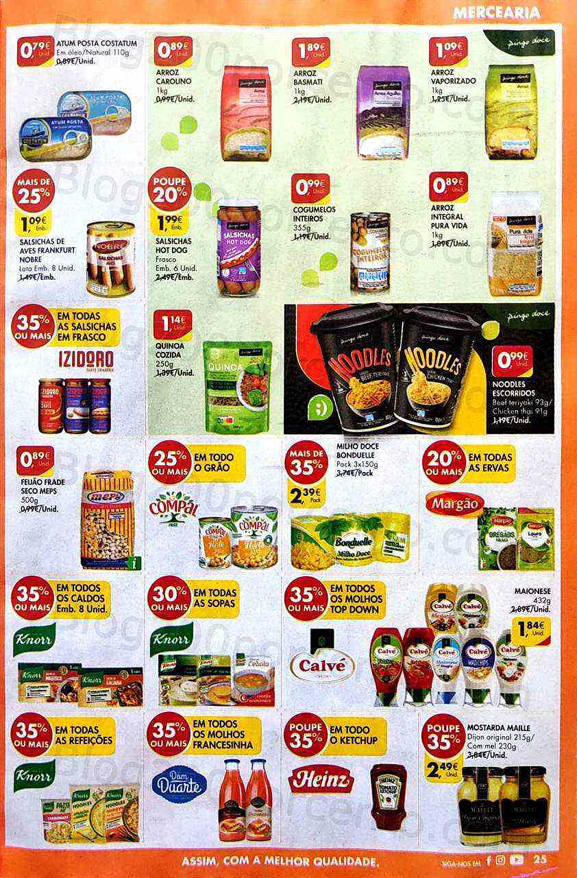 Antevisão Folheto PINGO DOCE Mercearia Promoções de 9 agosto a 15 agosto