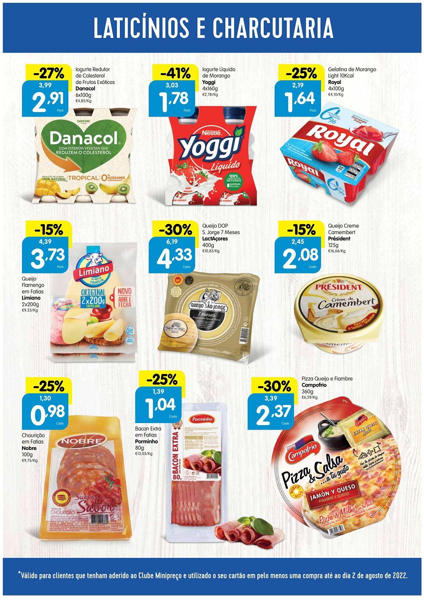 Antevisão Folheto Clube MINIPREÇO Promoções de 4 a 10 agosto