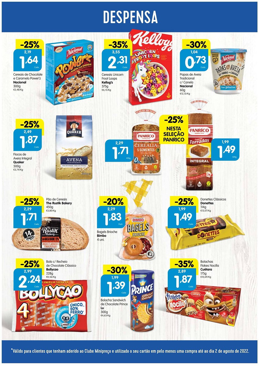 Antevisão Folheto Clube MINIPREÇO Promoções de 4 a 10 agosto