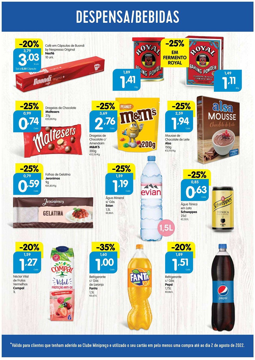 Antevisão Folheto Clube MINIPREÇO Promoções de 4 a 10 agosto
