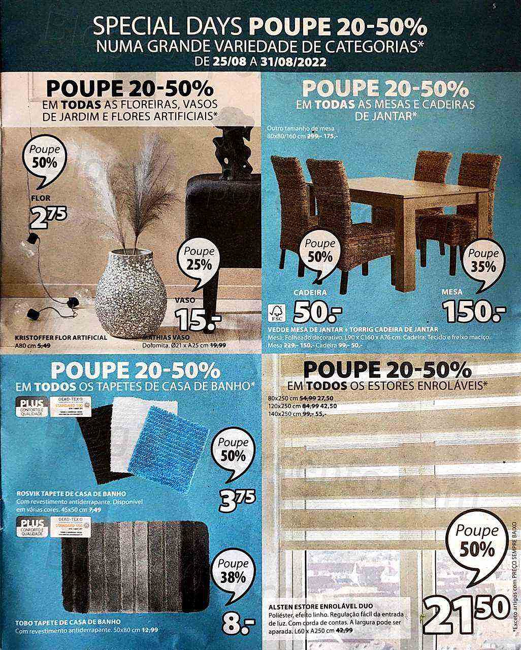 Antevisão Folheto JYSK Promoções de 25 agosto a 7 setembro