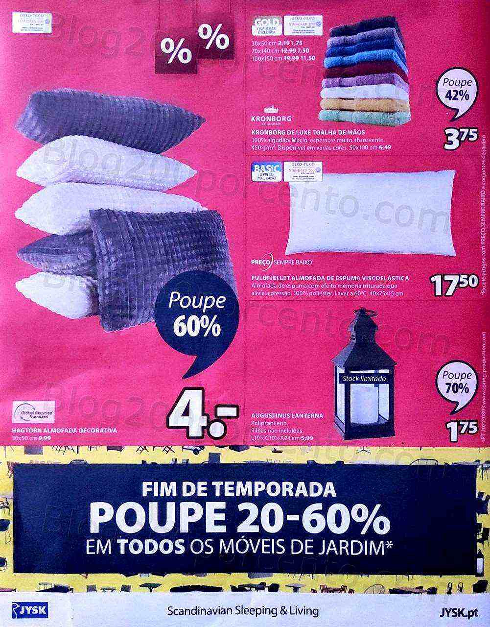 Antevisão Folheto JYSK Promoções de 11 a 17 agosto