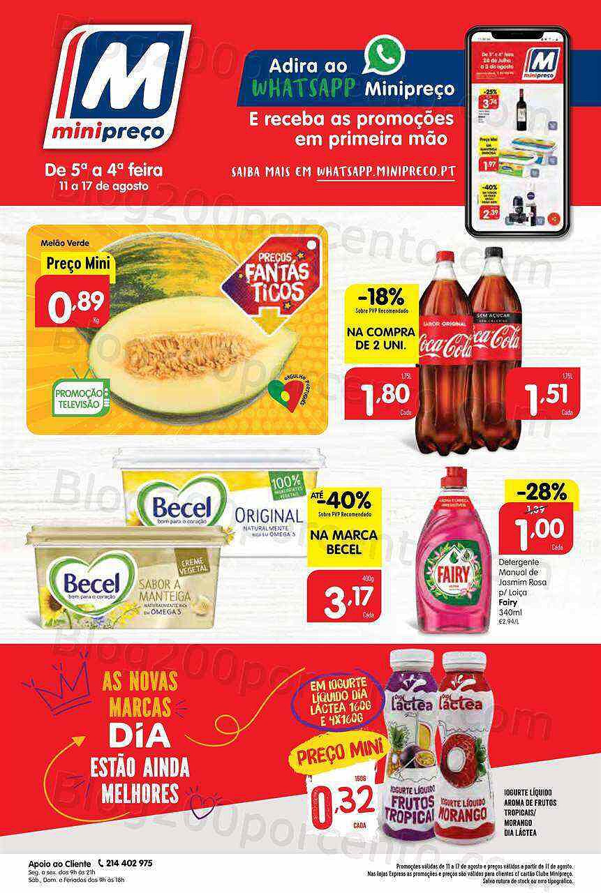 Antevisão Folheto MINIPREÇO Promoções de 11 agosto a 17 agosto