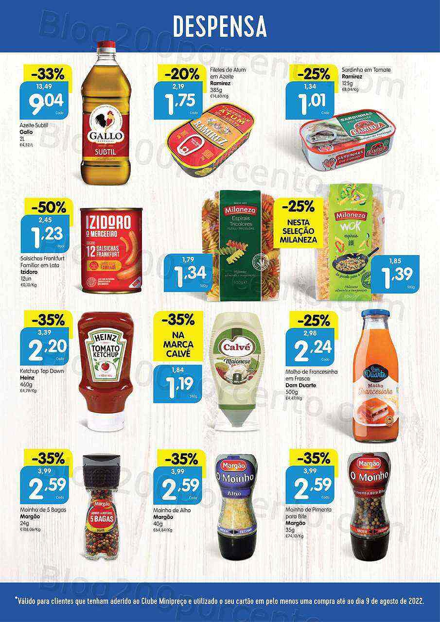 Antevisão Folheto Clube MINIPREÇO Promoções de 11 agosto a 17 agosto