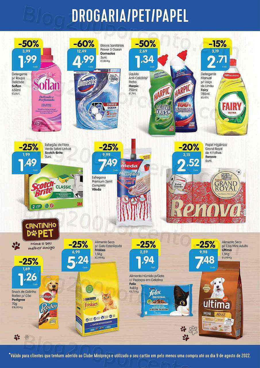 Antevisão Folheto Clube MINIPREÇO Promoções de 11 agosto a 17 agosto