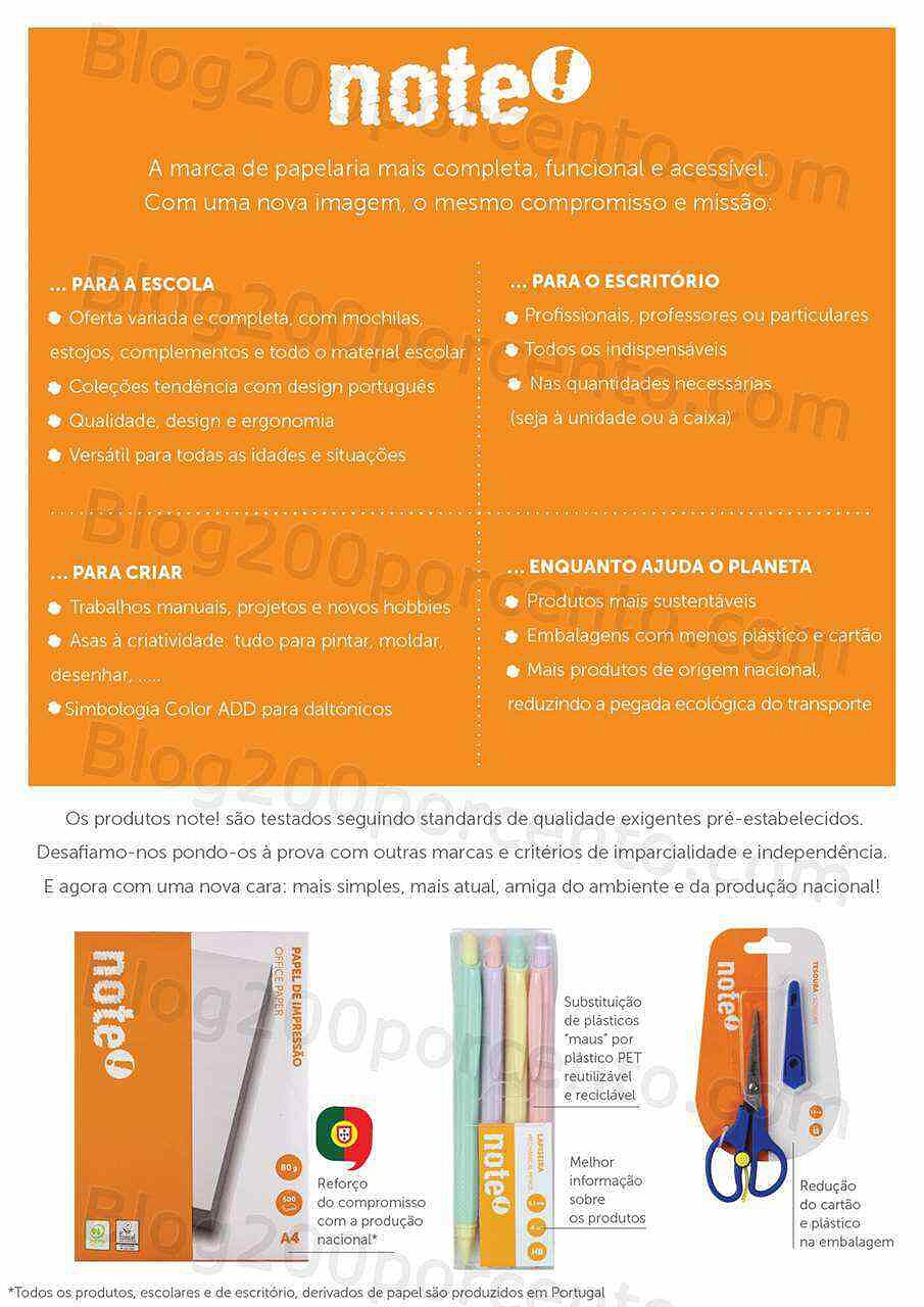 Antevisão Folheto NOTE Regresso às Aulas - Papelaria 2022-2023