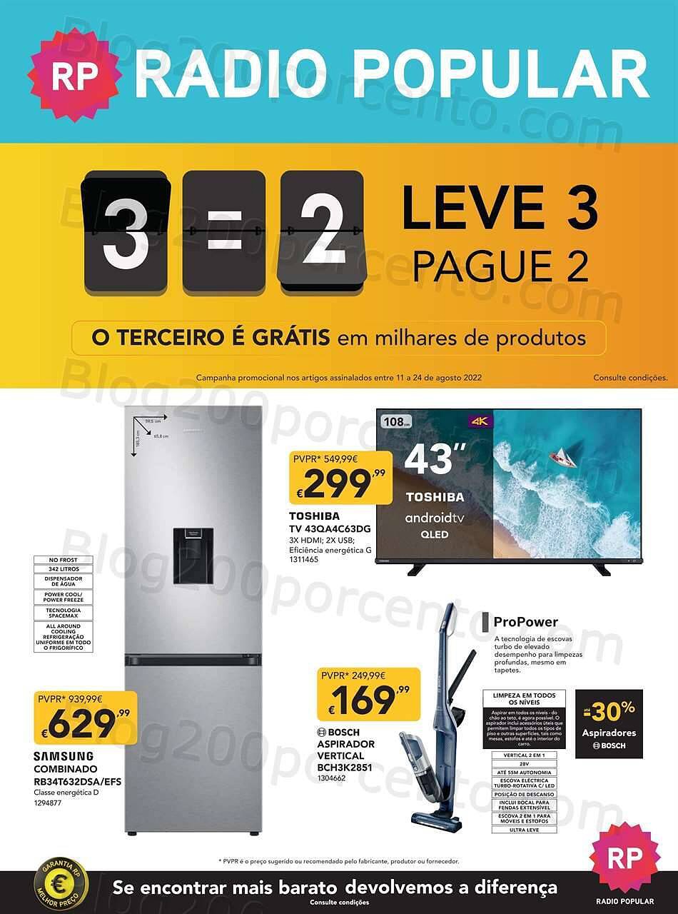 Antevisão Folheto RADIO POPULAR Promoções de 11 a 24 agosto