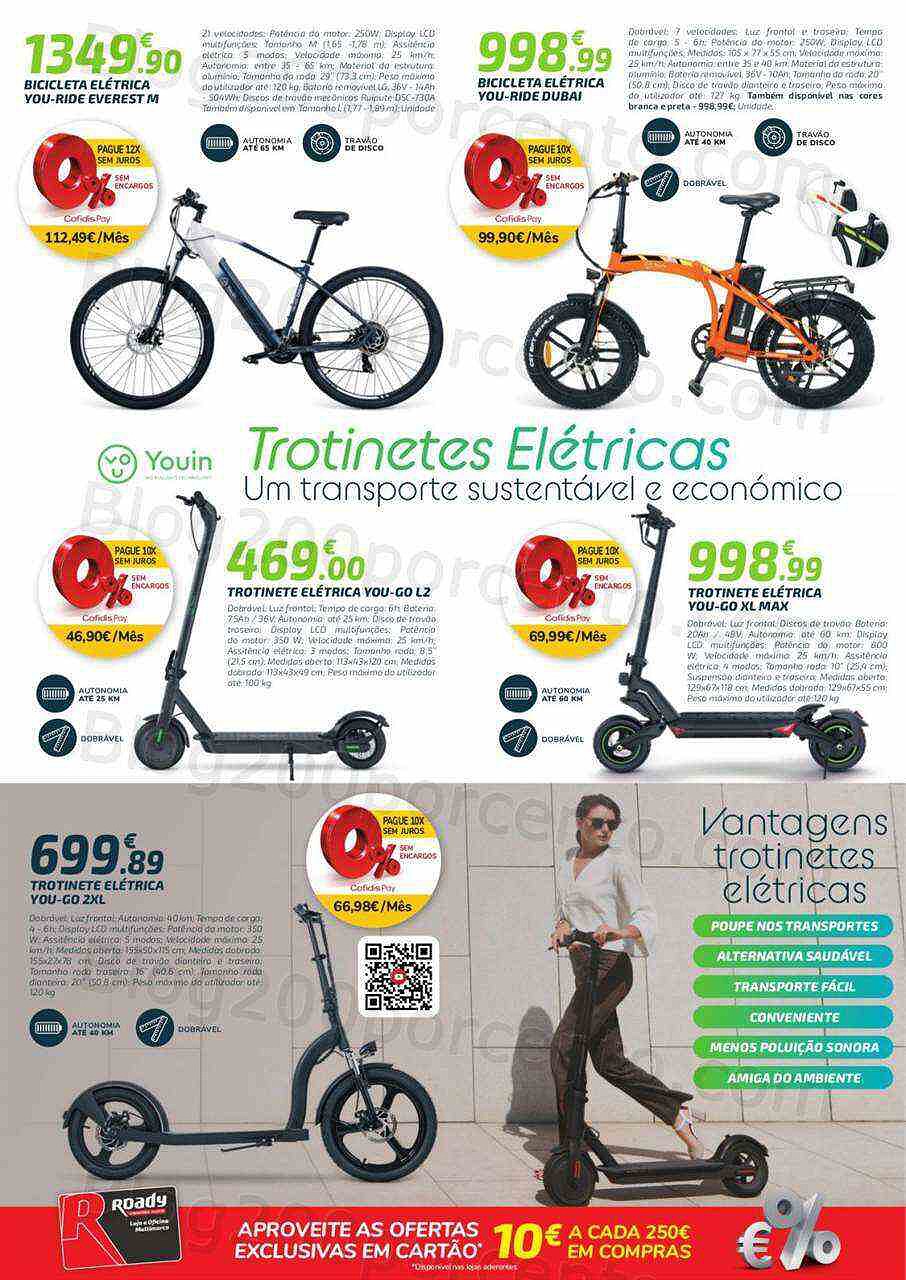 Antevisão Folheto ROADY Mobilidade Verde Promoções de 8 agosto a 18 setembro