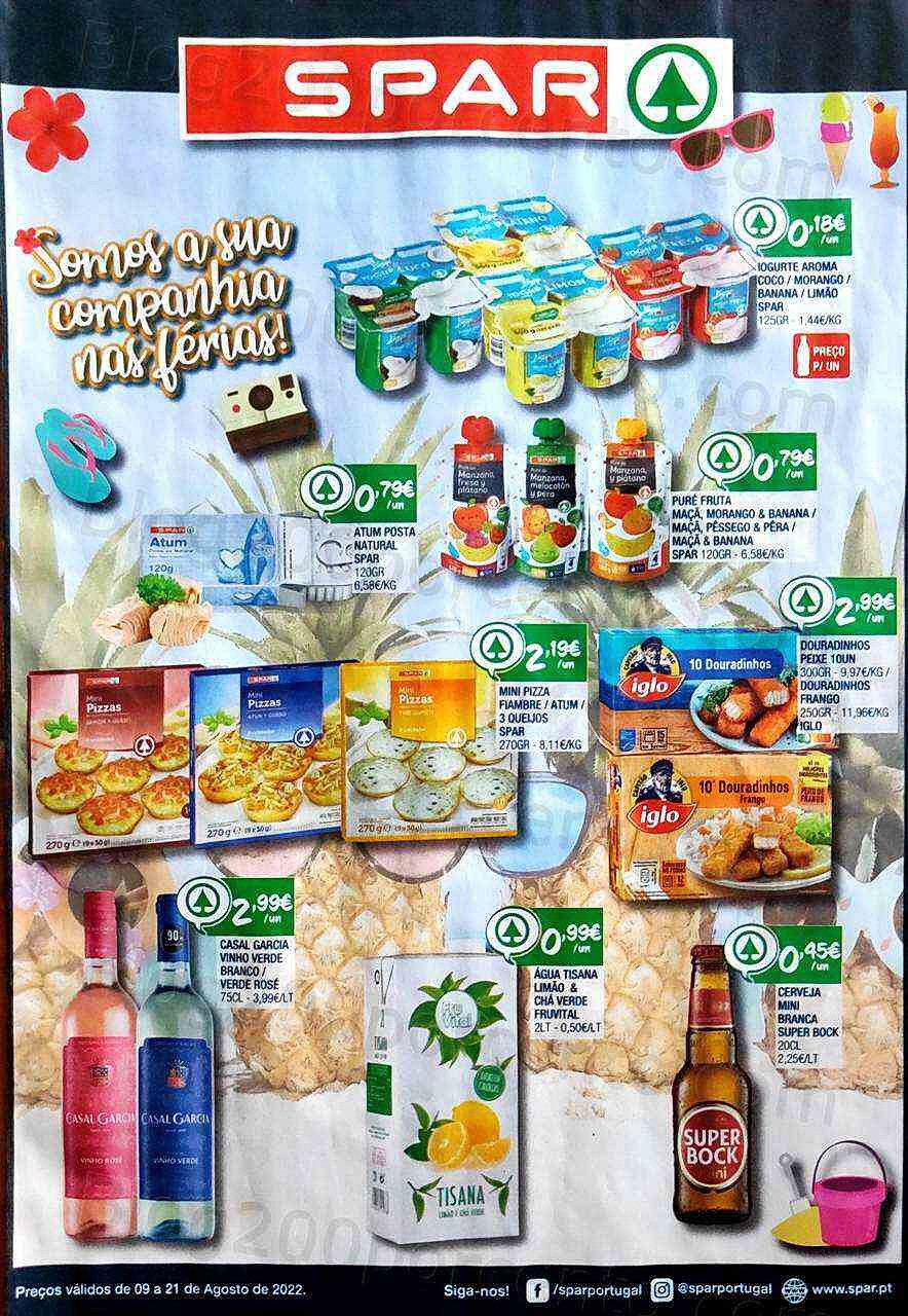 Antevisão Folheto SPAR Promoções de 9 agosto a 21 agosto