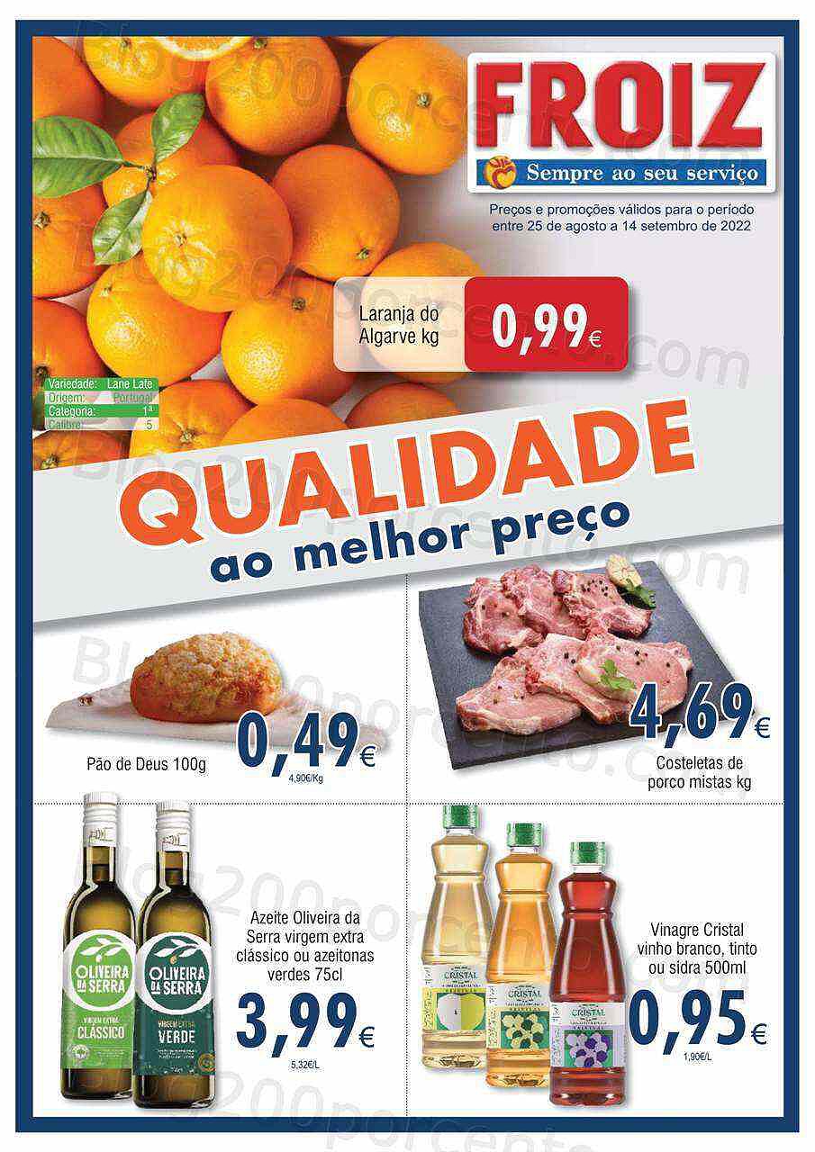 Antevisão Folheto FROIZ Promoções de 25 agosto a 14 setembro