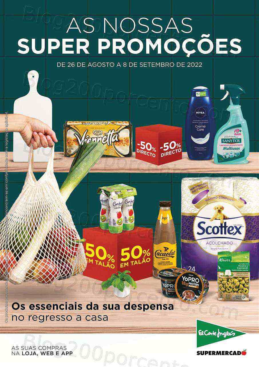 Antevisão Folheto EL CORTE INGLÉS Promoções de 26 agosto a 8 setembro