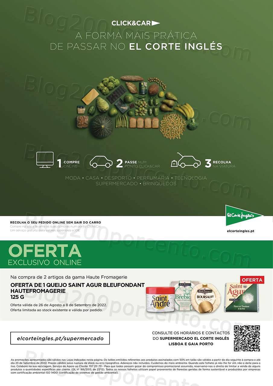Antevisão Folheto EL CORTE INGLÉS Promoções de 26 agosto a 8 setembro