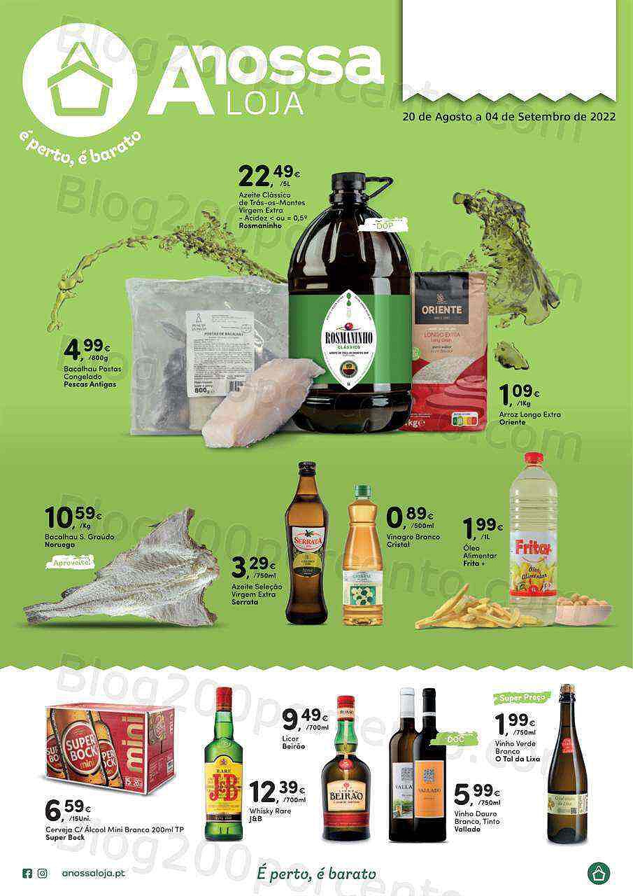 Antevisão Folheto A NOSSA LOJA Promoções de 20 agosto a 4 setembro