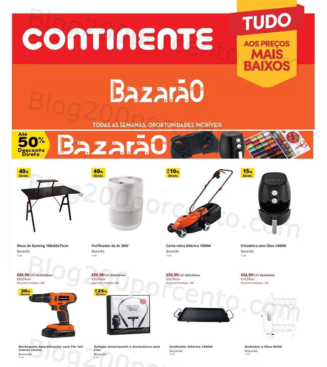 Antevisão Folheto CONTINENTE Bazarão Promoções de 23 a 29 agosto