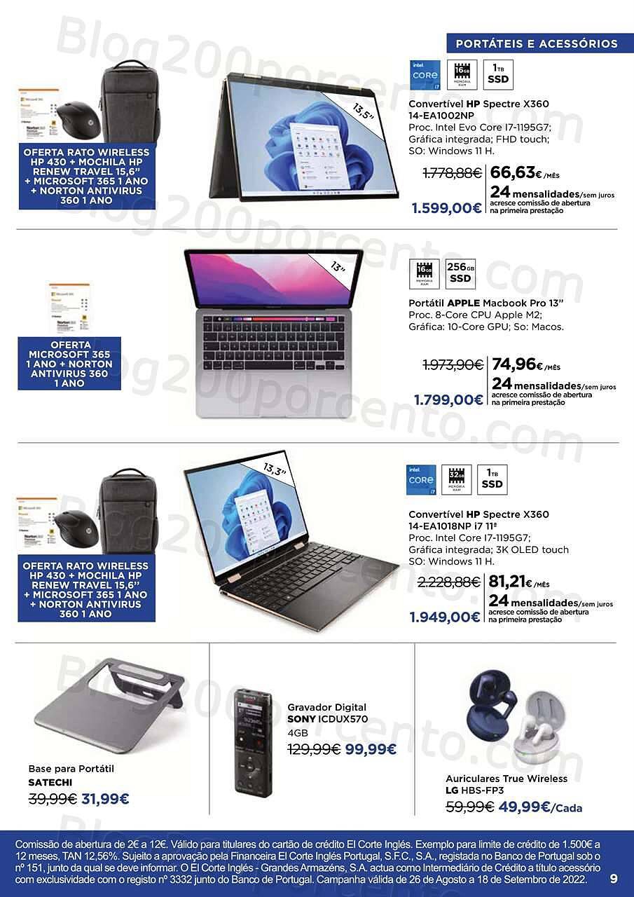 Antevisão Folheto EL CORTE INGLÉS Regresso às Aulas Promoções de 26 agosto a 18 setembro