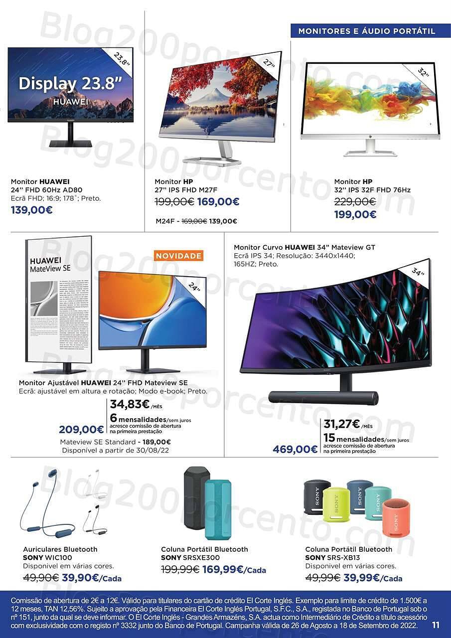 Antevisão Folheto EL CORTE INGLÉS Regresso às Aulas Promoções de 26 agosto a 18 setembro