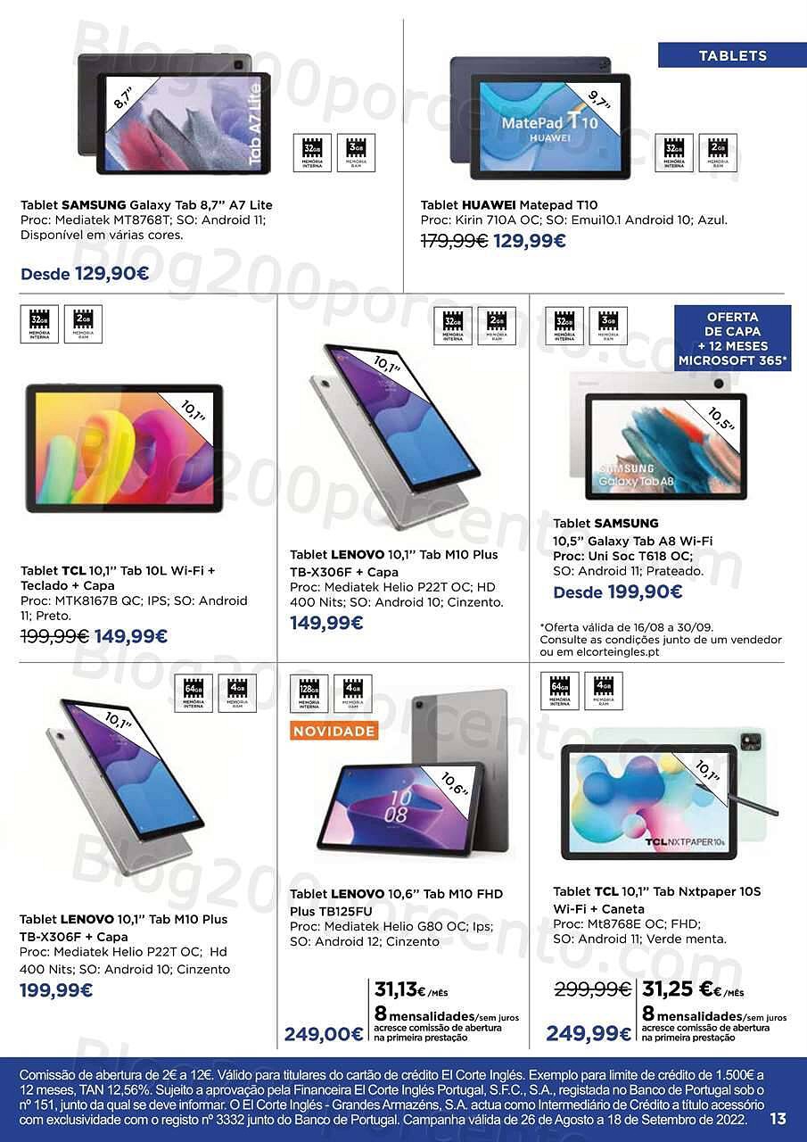 Antevisão Folheto EL CORTE INGLÉS Regresso às Aulas Promoções de 26 agosto a 18 setembro