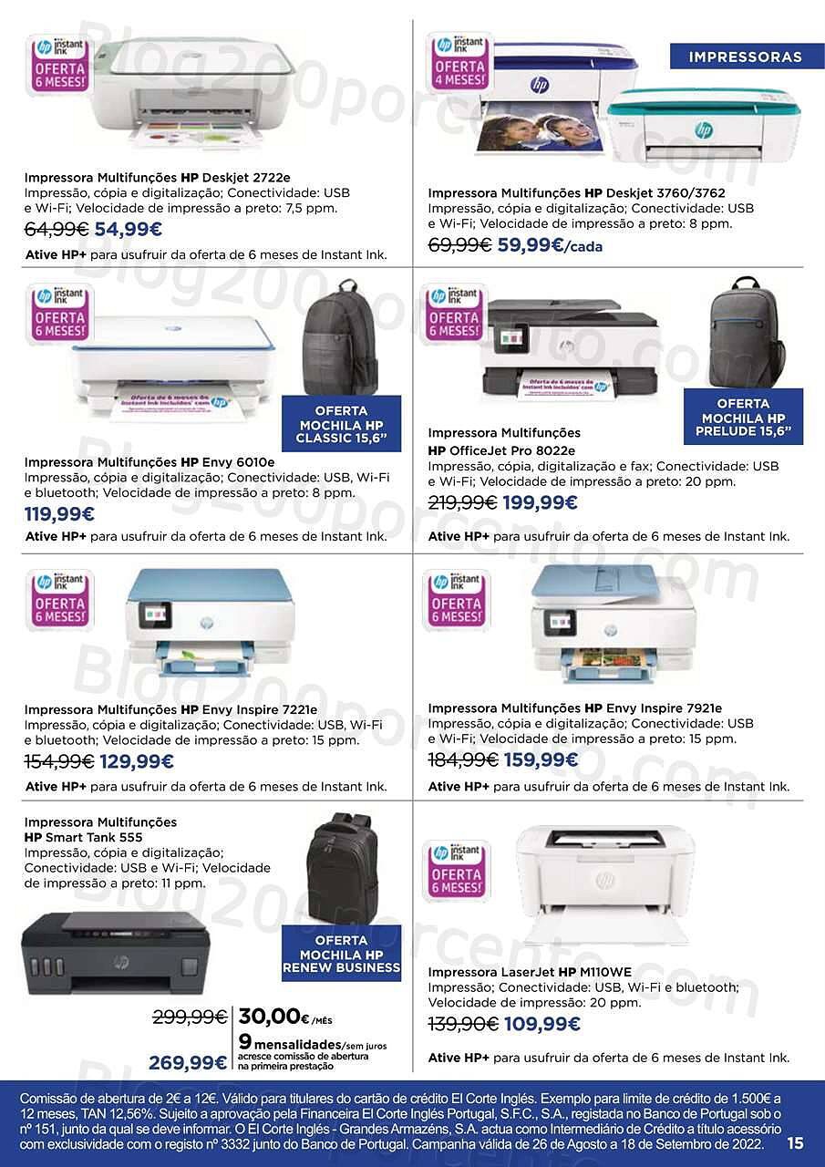 Antevisão Folheto EL CORTE INGLÉS Regresso às Aulas Promoções de 26 agosto a 18 setembro