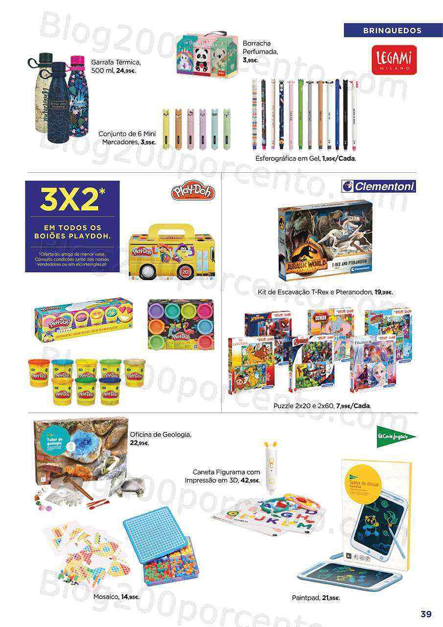 Antevisão Folheto EL CORTE INGLÉS Regresso às Aulas Promoções de 26 agosto a 18 setembro