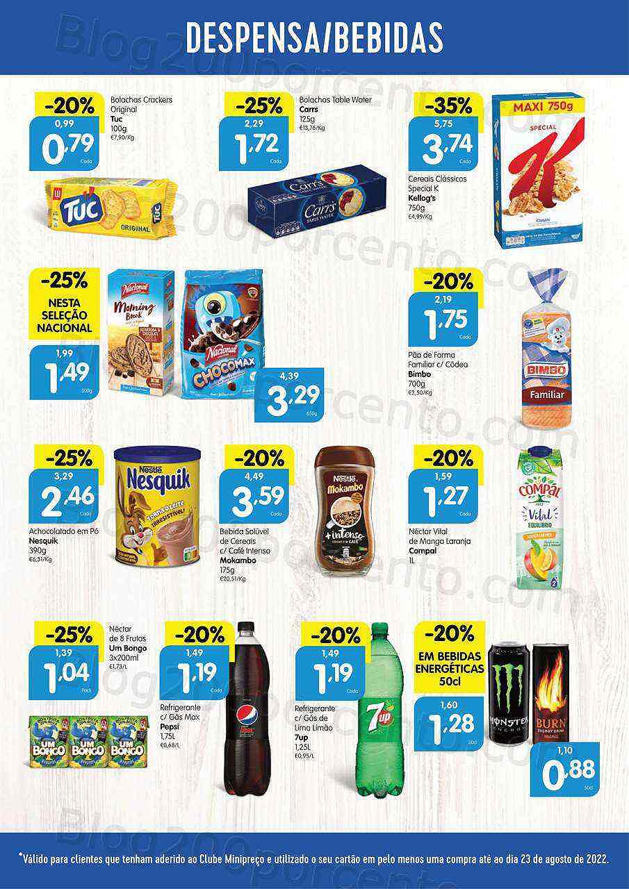 Antevisão Folheto Clube MINIPREÇO Promoções de 25 a 31 agosto