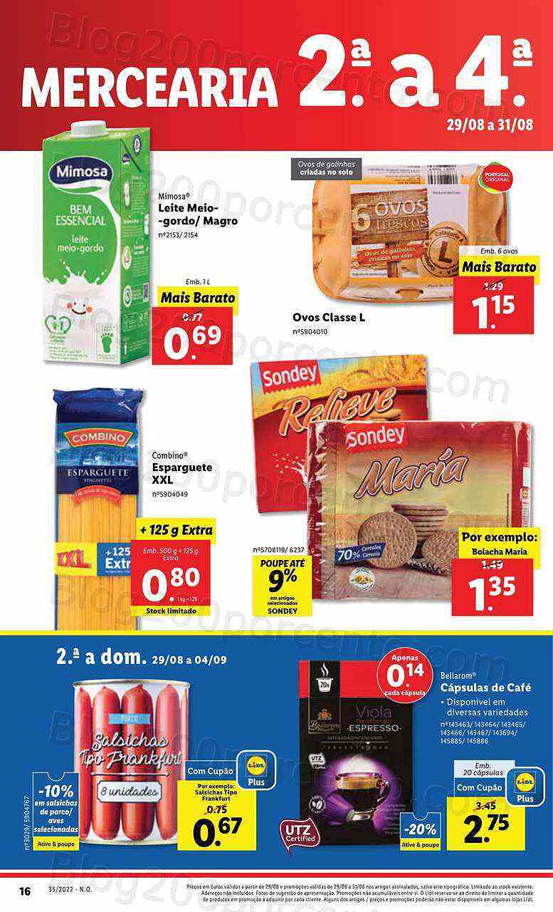 Antevisão Folheto LIDL Promoções de 29 a 31 agosto - segunda a quarta