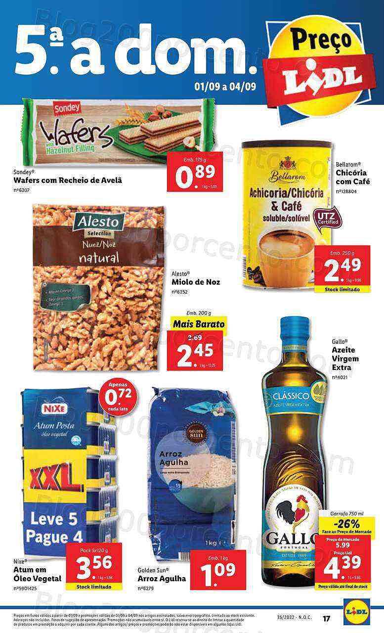 Antevisão Folheto LIDL Promoções de 1 a 4 setembro - quinta a domingo