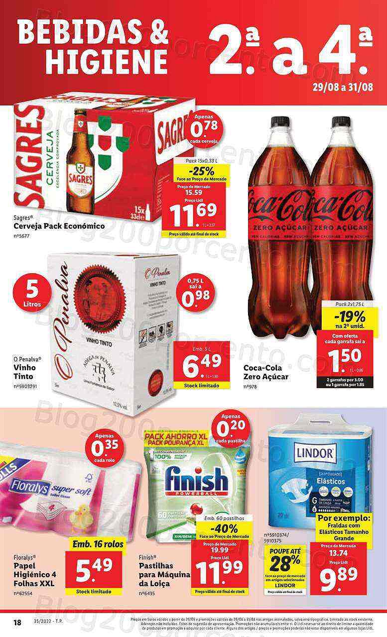 Antevisão Folheto LIDL Promoções de 29 a 31 agosto - segunda a quarta