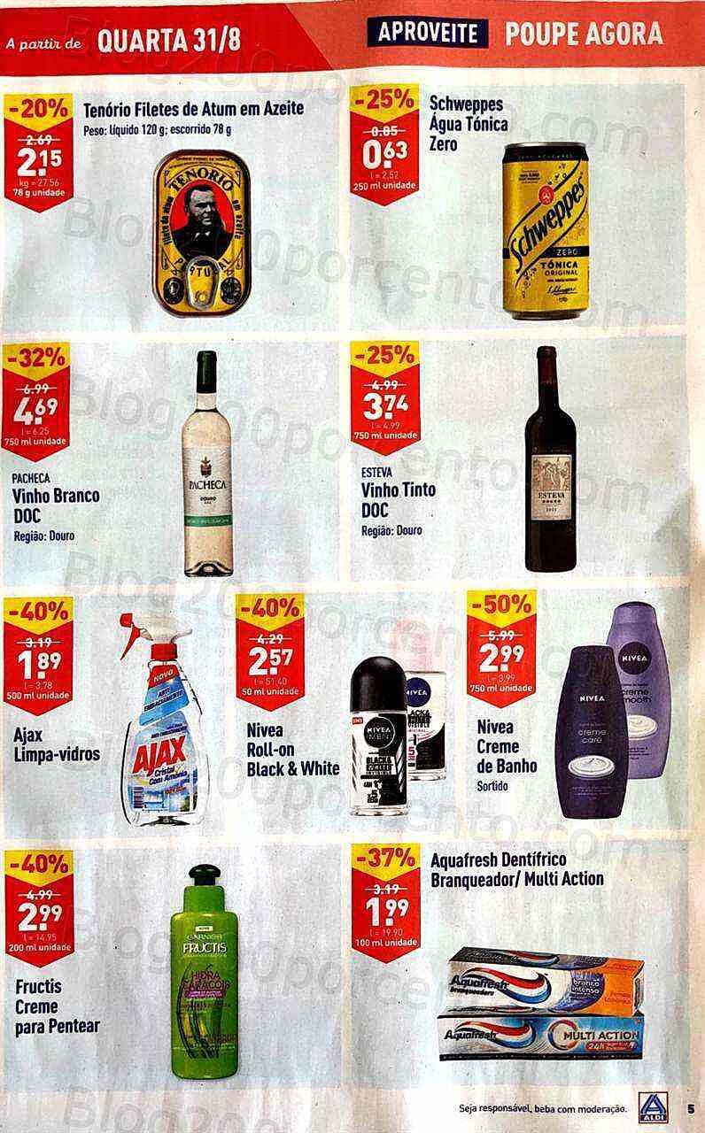 Antevisão Folheto ALDI Promoções de 31 agosto a 6 setembro
