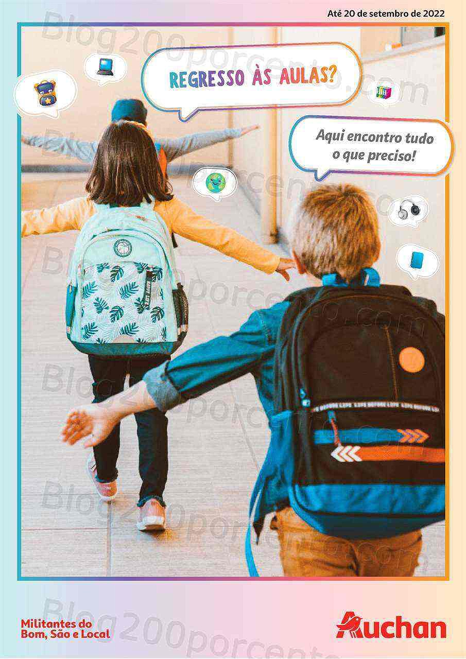 Antevisão Folheto AUCHAN Extra Regresso às Aulas Promoções de 26 agosto a 20 setembro