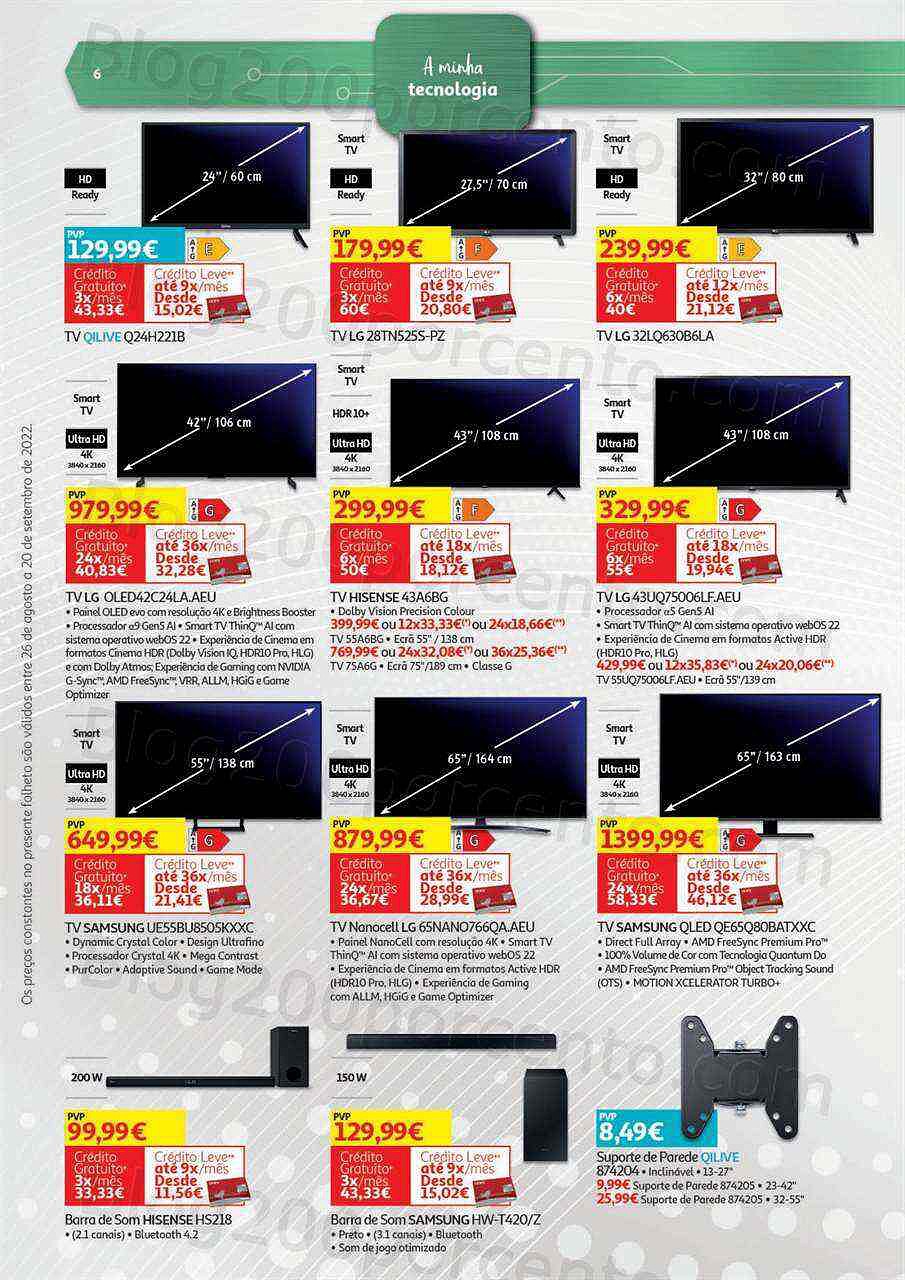 Antevisão Folheto AUCHAN Tecnologia Promoções de 26 agosto a 20 setembro