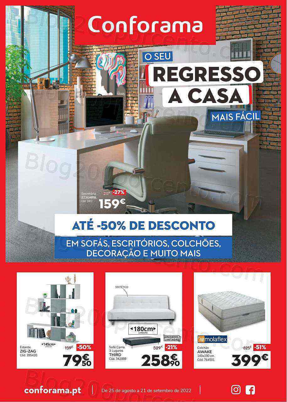 Antevisão Folheto CONFORAMA Regresso a Casa Promoções de 25 agosto a 21 setembro