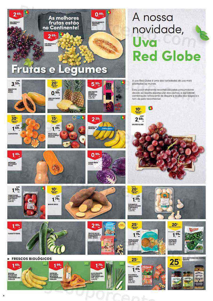 Antevisão Folheto CONTINENTE Frescos Promoções de 30 agosto a 5 setembro