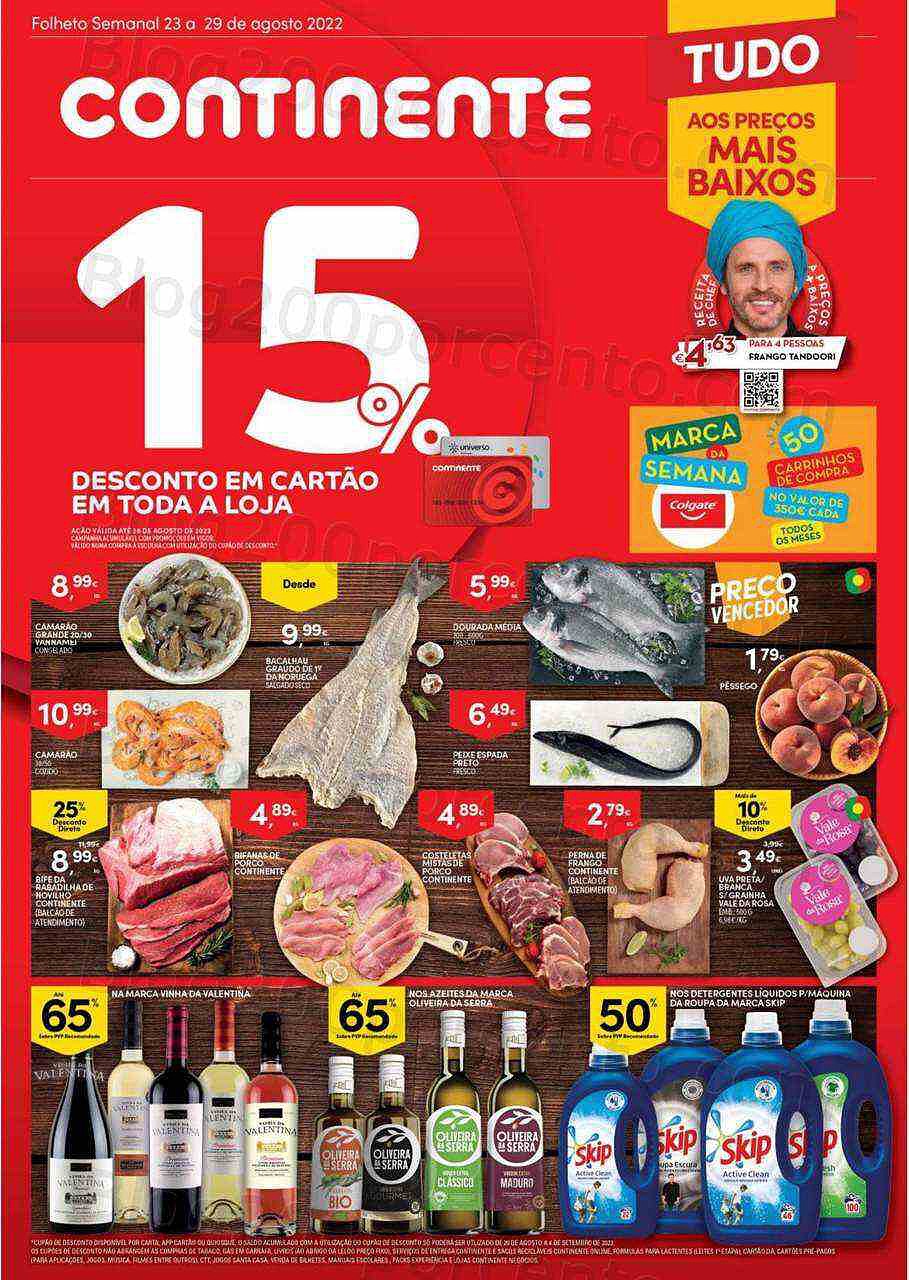 Antevisão Folheto CONTINENTE Hiper - Modelo Promoções de 23 a 29 agosto