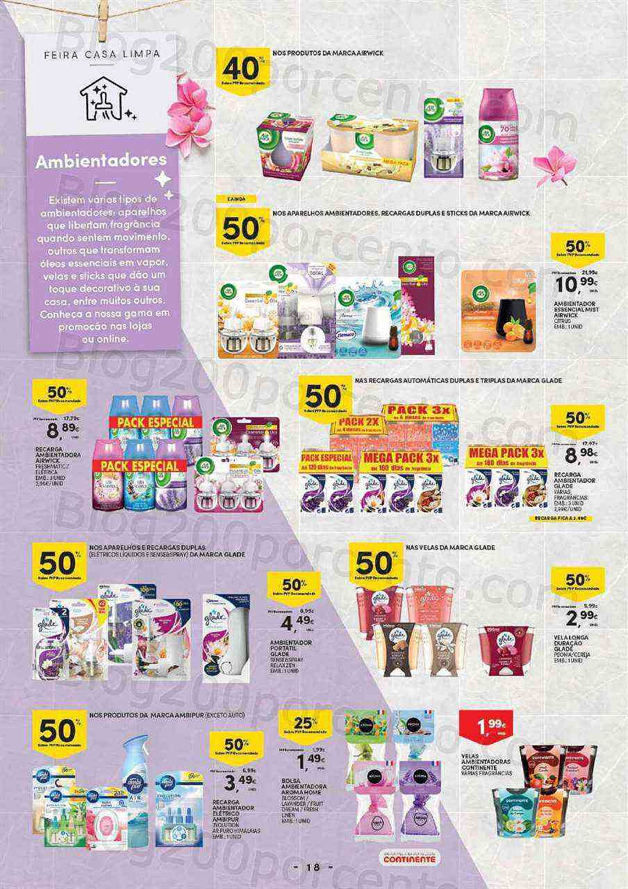 Antevisão Folheto CONTINENTE Casa Limpa Promoções de 23 agosto a 4 setembro