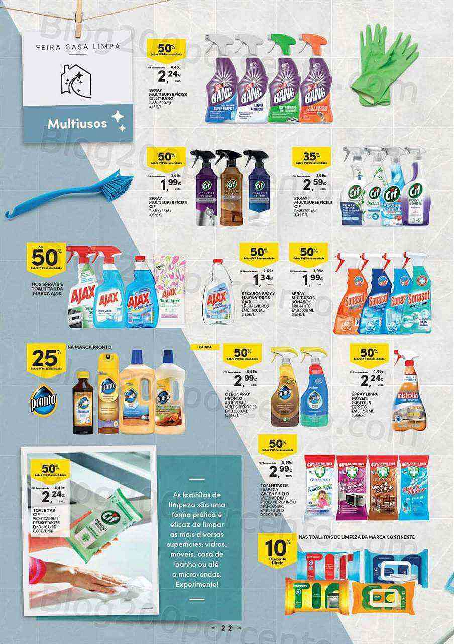 Antevisão Folheto CONTINENTE Casa Limpa Promoções de 23 agosto a 4 setembro