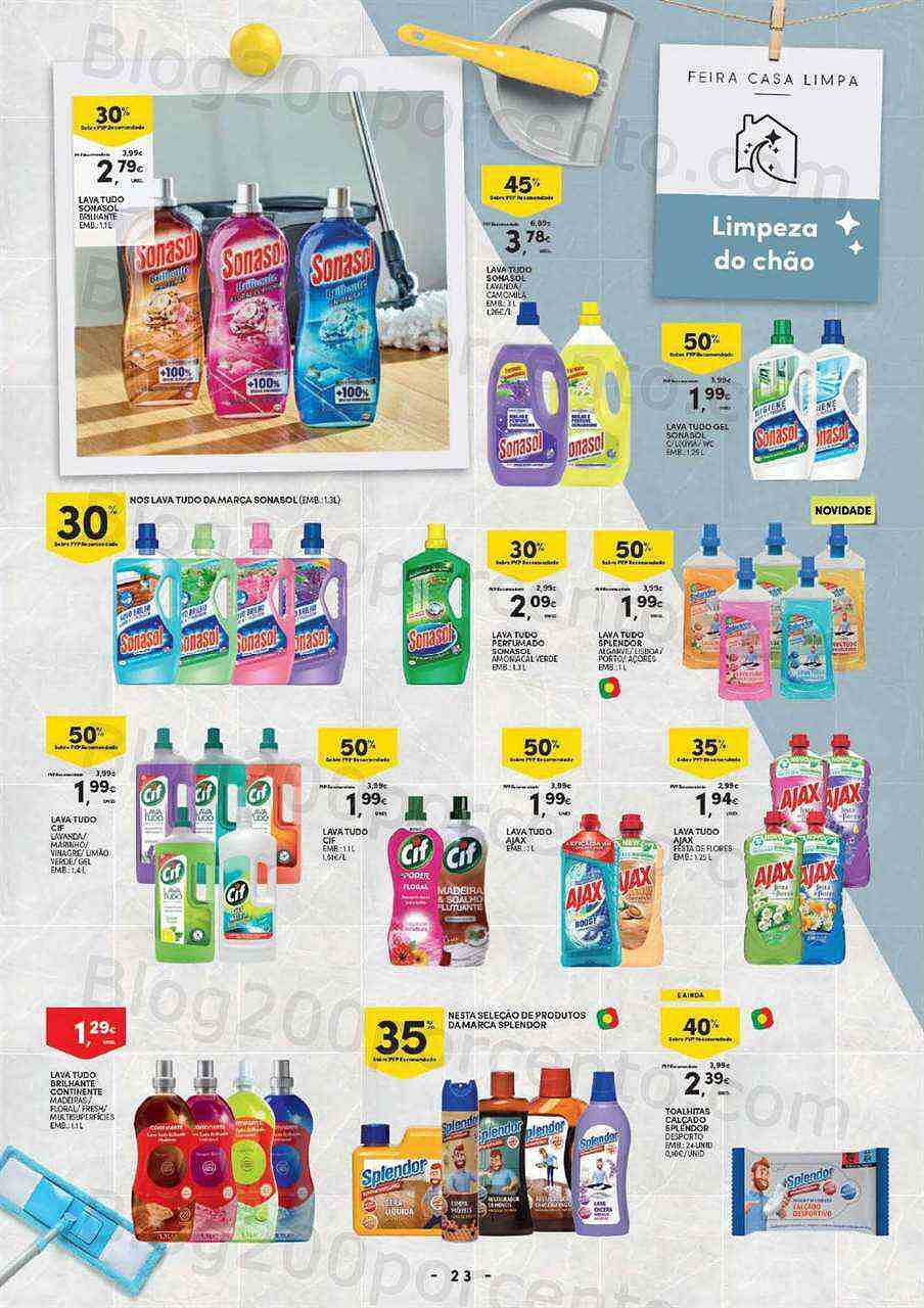Antevisão Folheto CONTINENTE Casa Limpa Promoções de 23 agosto a 4 setembro