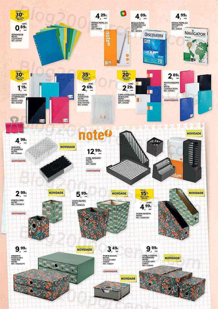 Antevisão Folheto CONTINENTE Regresso às Aulas Promoções de 30 agosto a 18 setembro