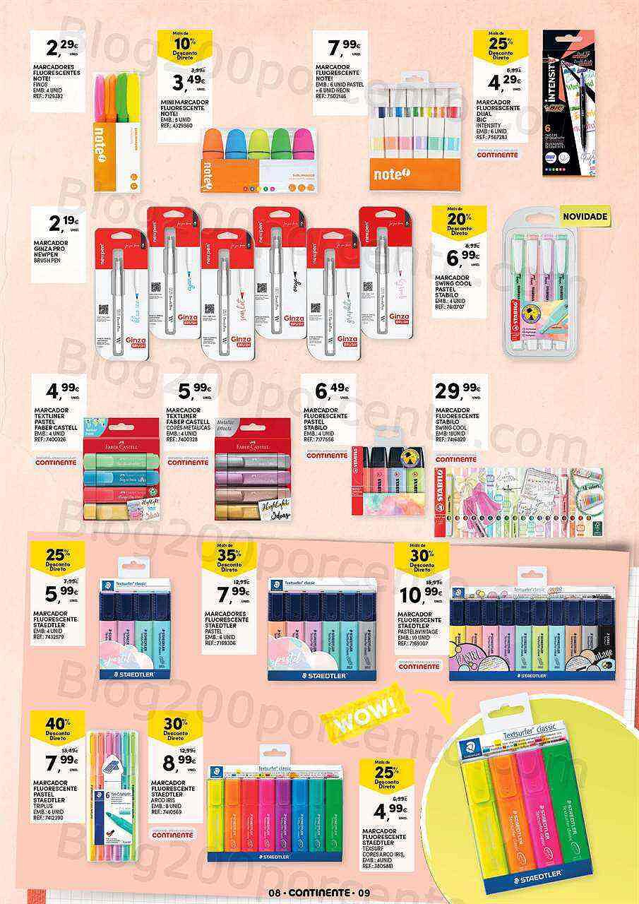 Antevisão Folheto CONTINENTE Regresso às Aulas Promoções de 30 agosto a 18 setembro