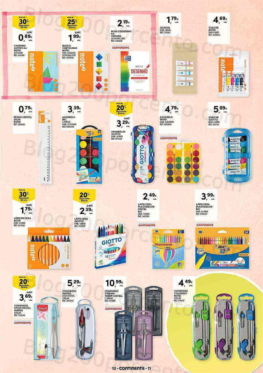 Antevisão Folheto CONTINENTE Regresso às Aulas Promoções de 30 agosto a 18 setembro