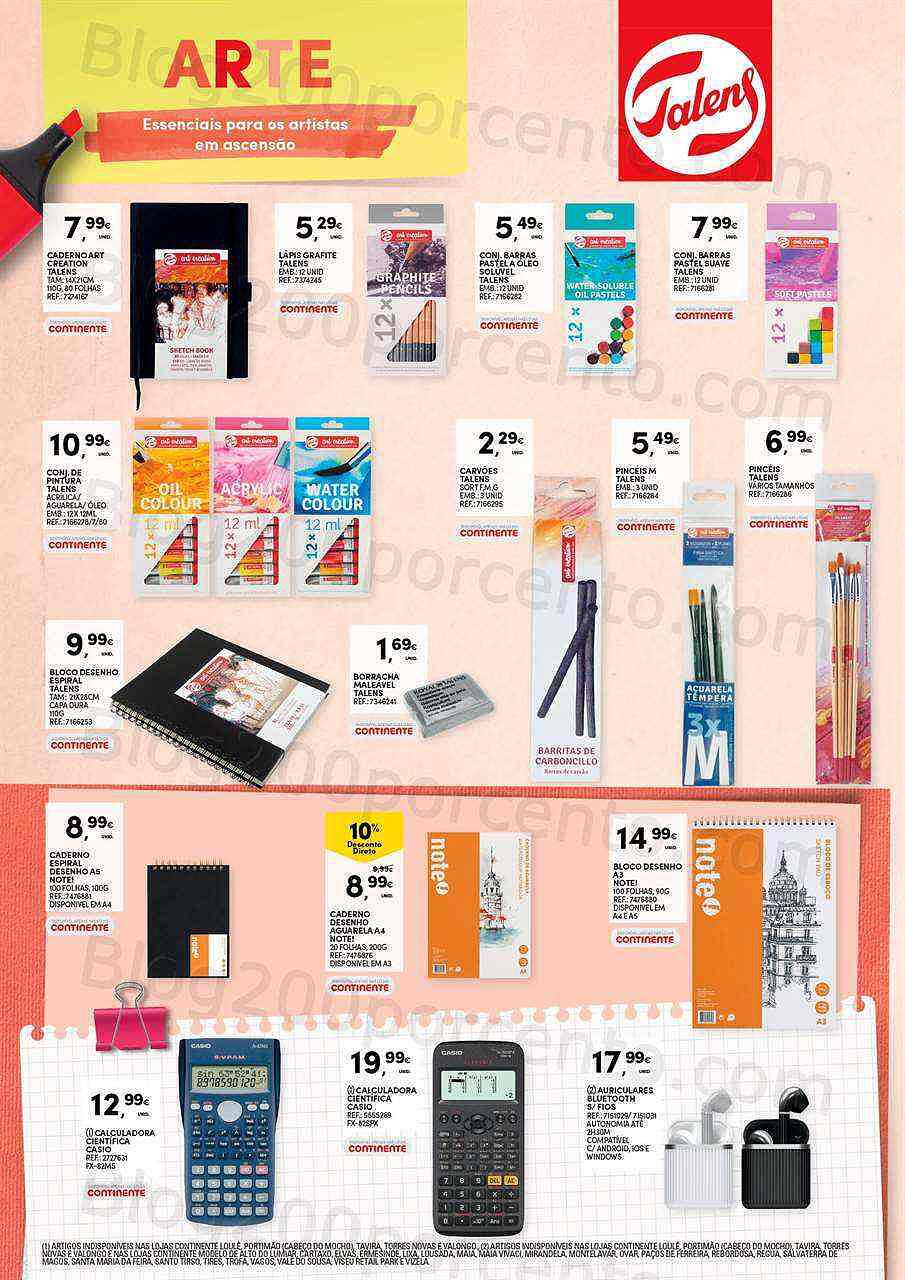 Antevisão Folheto CONTINENTE Regresso às Aulas Promoções de 30 agosto a 18 setembro