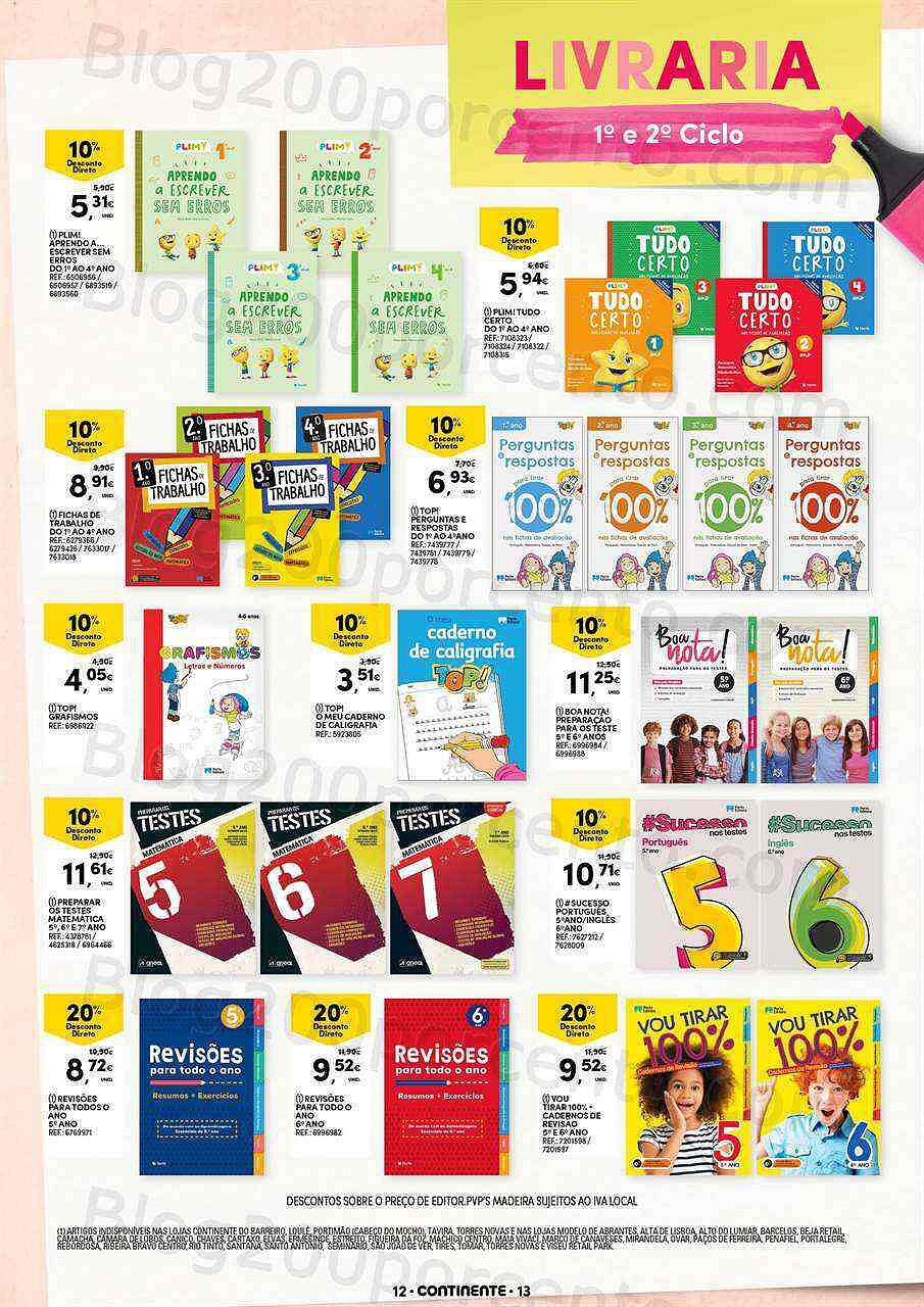 Antevisão Folheto CONTINENTE Regresso às Aulas Promoções de 30 agosto a 18 setembro