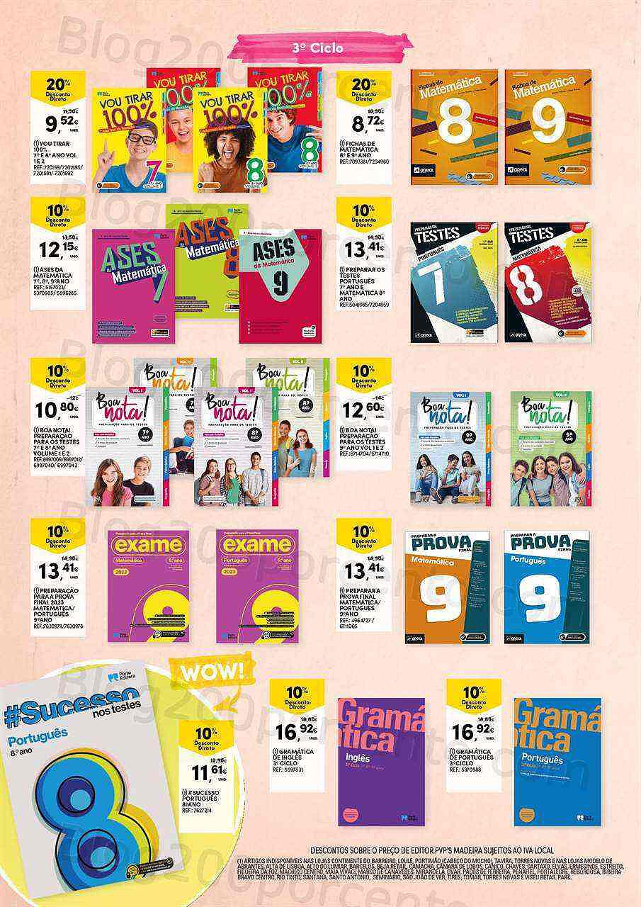 Antevisão Folheto CONTINENTE Regresso às Aulas Promoções de 30 agosto a 18 setembro