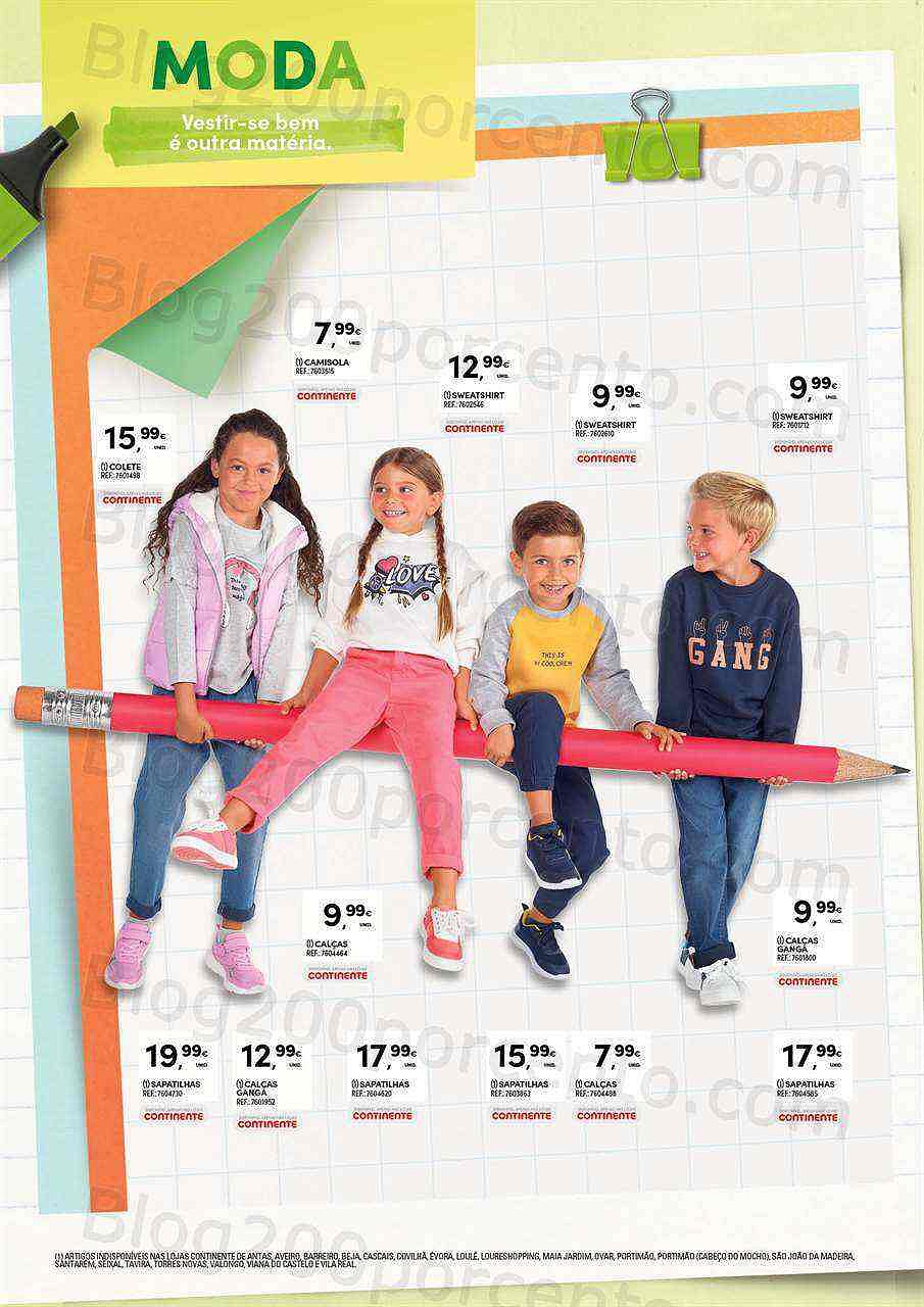 Antevisão Folheto CONTINENTE Regresso às Aulas Promoções de 30 agosto a 18 setembro