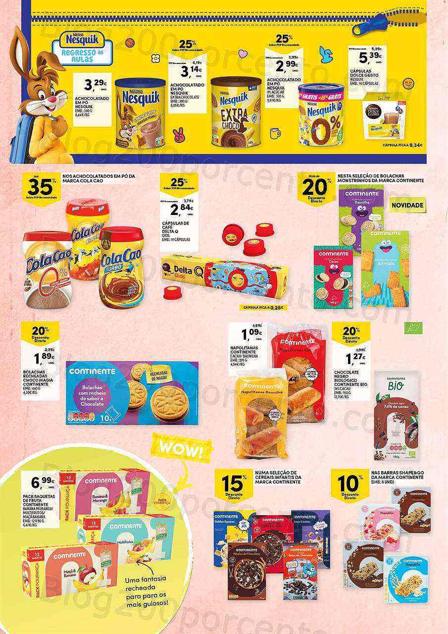 Antevisão Folheto CONTINENTE Regresso às Aulas Promoções de 30 agosto a 18 setembro