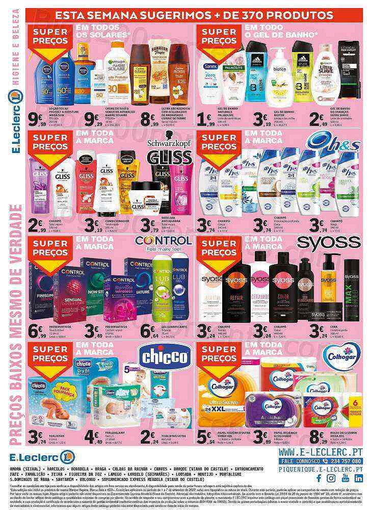 Antevisão Folheto E-LECLERC Promoções de 1 a 7 setembro