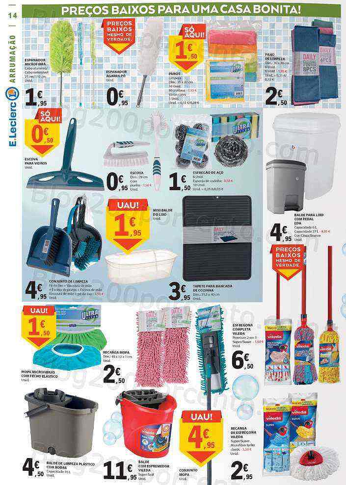 Antevisão Folheto E-LECLERC Especial Limpeza Promoções de 30 agosto a 11 setembro